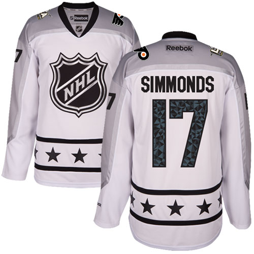 Flyers #17 Wayne Simmonds White All-Star Metropolitan Division Women's Stitched NHL Jersey
